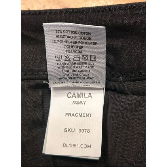 DL1961 Womens Amanda Skinny Fit Jeans Black Size 26 nwt (4714) - Picture 9 of 9